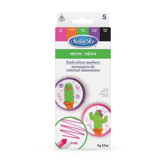 Satin Ice&#xAE; Neon Food Color Markers Set